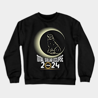 Solar Eclipse 2024 Shirt Total Eclipse April 8th 2024 Dog Crewneck Sweatshirt